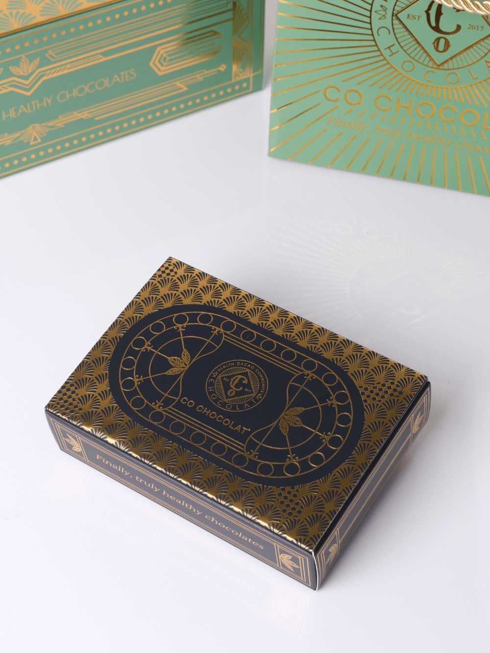 Palestinian Zaatar Bonbons in Notebook Box - Co Chocolat - Finally, Truly Healthy Chocolates