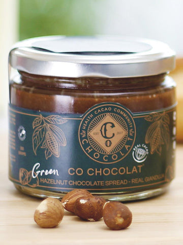 Green Hazelnut Gianduja Spread (Vegan, Cane Sugar-Free, Gluten-free) - Co Chocolat - Finally, Truly Healthy Chocolates