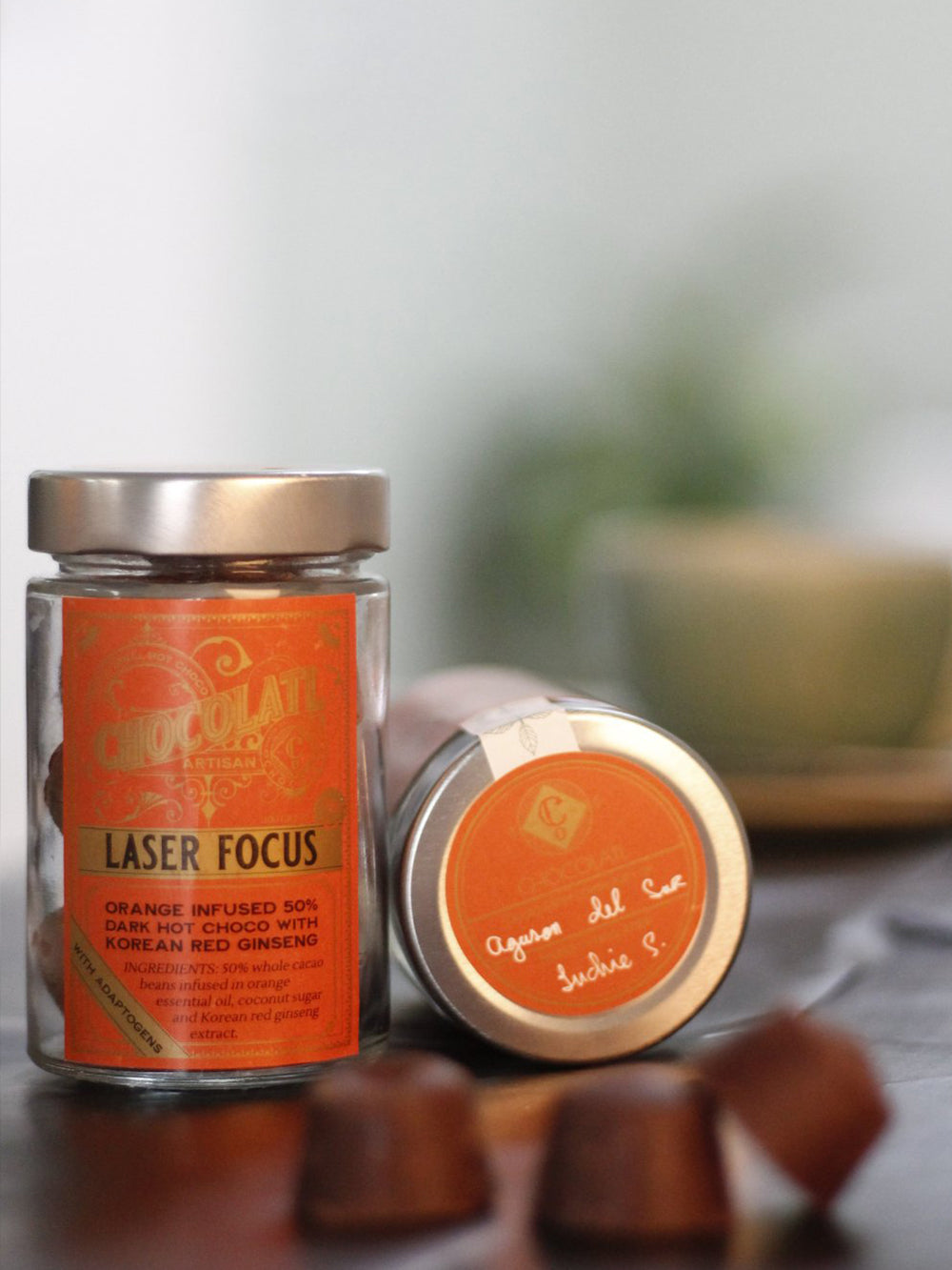 Laser Focus - Vegan, Gluten-Free, Cane Sugar-Free, Soy-Free, Adaptogen - 100g - NEW! - Co Chocolat - Finally, Truly Healthy Chocolates