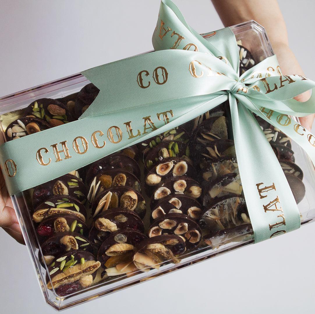 Fresh Chocolate Mendiants Tray - Sugar-Free, Gluten-Free, Vegan & With-Dairy options - Co Chocolat - Finally, Truly Healthy Chocolates