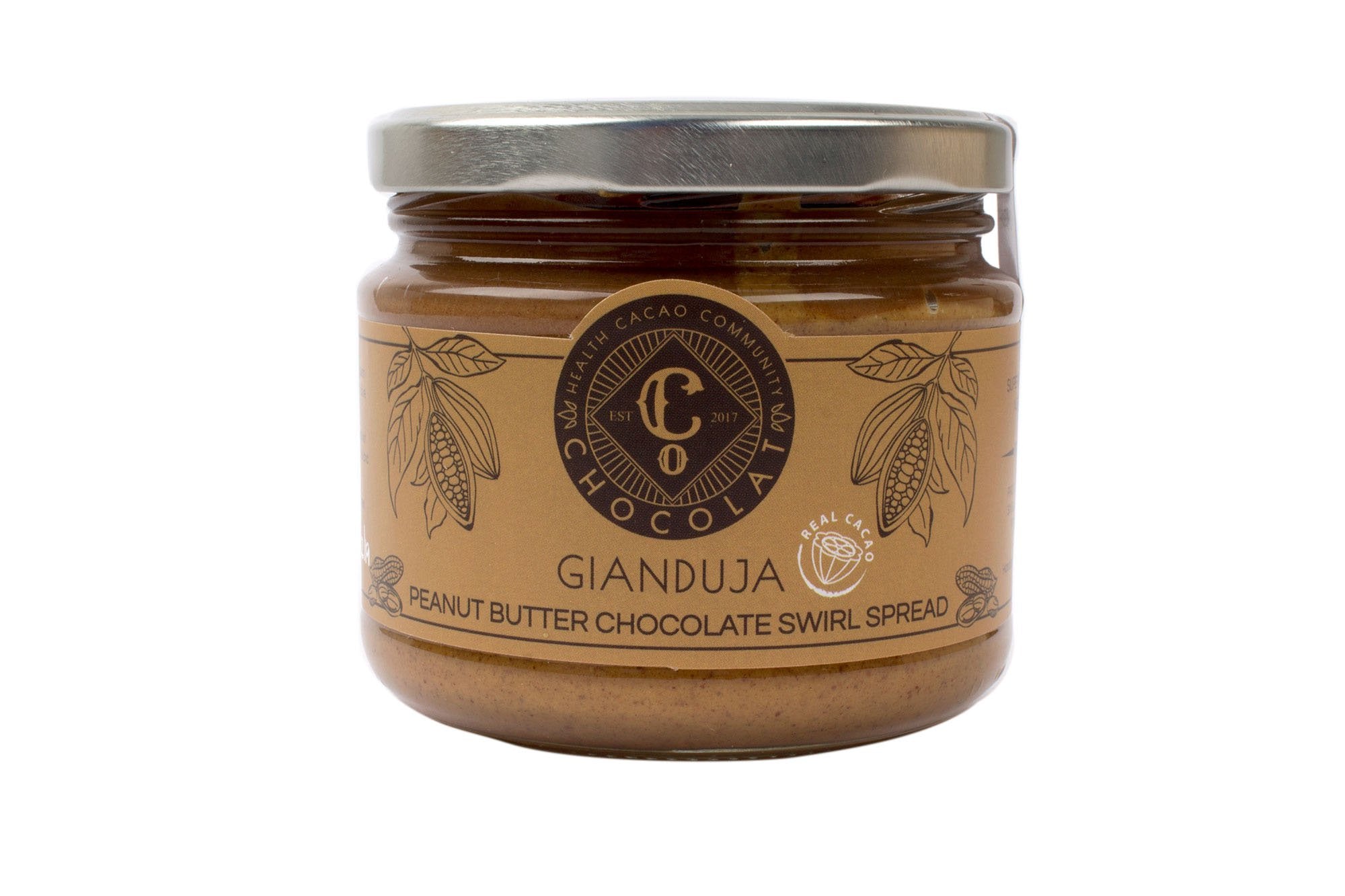 Peanut Butter Chocolate Swirl Gianduja Spread - Co Chocolat - Finally, Truly Healthy Chocolates