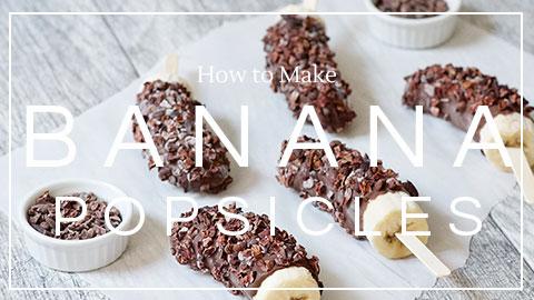 Recipe: Chocolate Cacao Nib Frozen Banana Popsicles