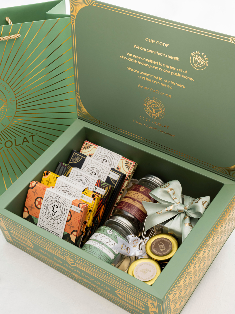 Delight Gift hamper in Co Chocolat's elegant Art Deco Box
