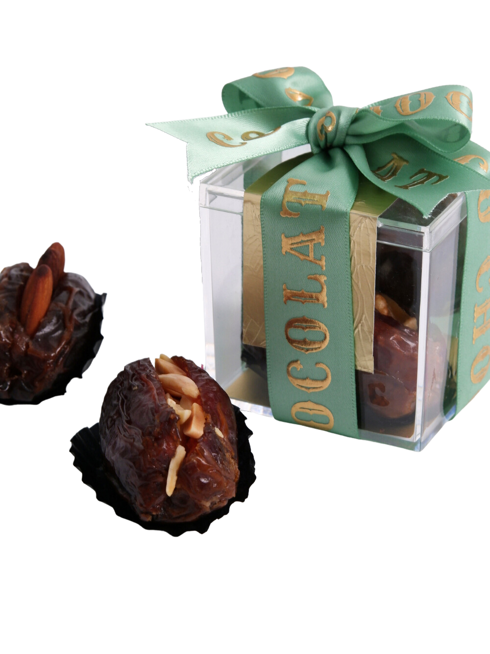 Cube with Two Premium Medjoul Dates