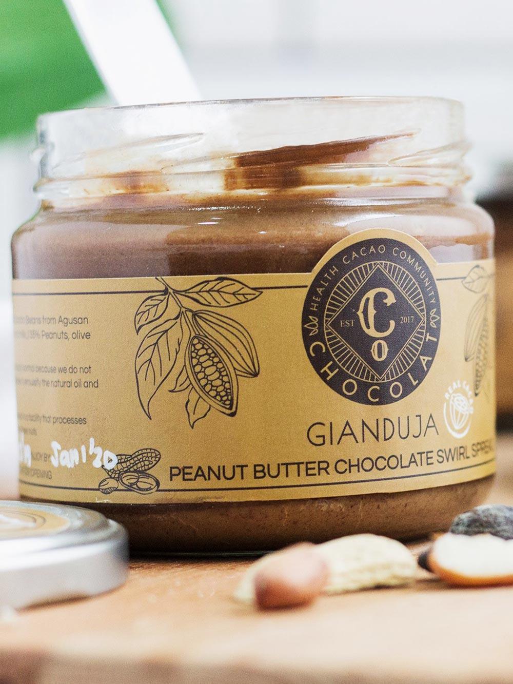 Peanut Butter Chocolate Swirl- Gianduja - Co Chocolat - Finally, Truly Healthy Chocolates